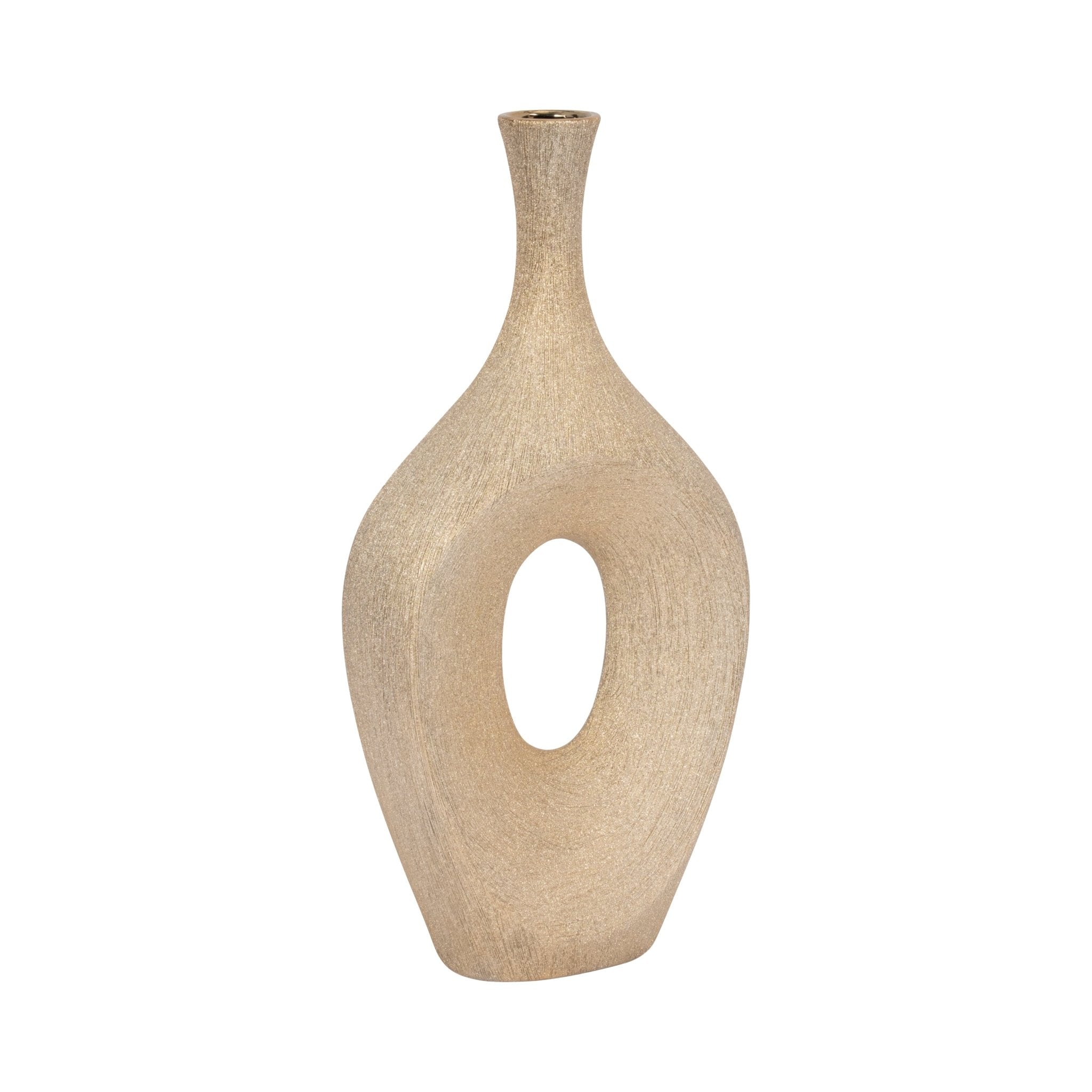 CER, 19" BEADED OPEN CUT VASE, CHAMP Vases and Jars| Sagebrook Home