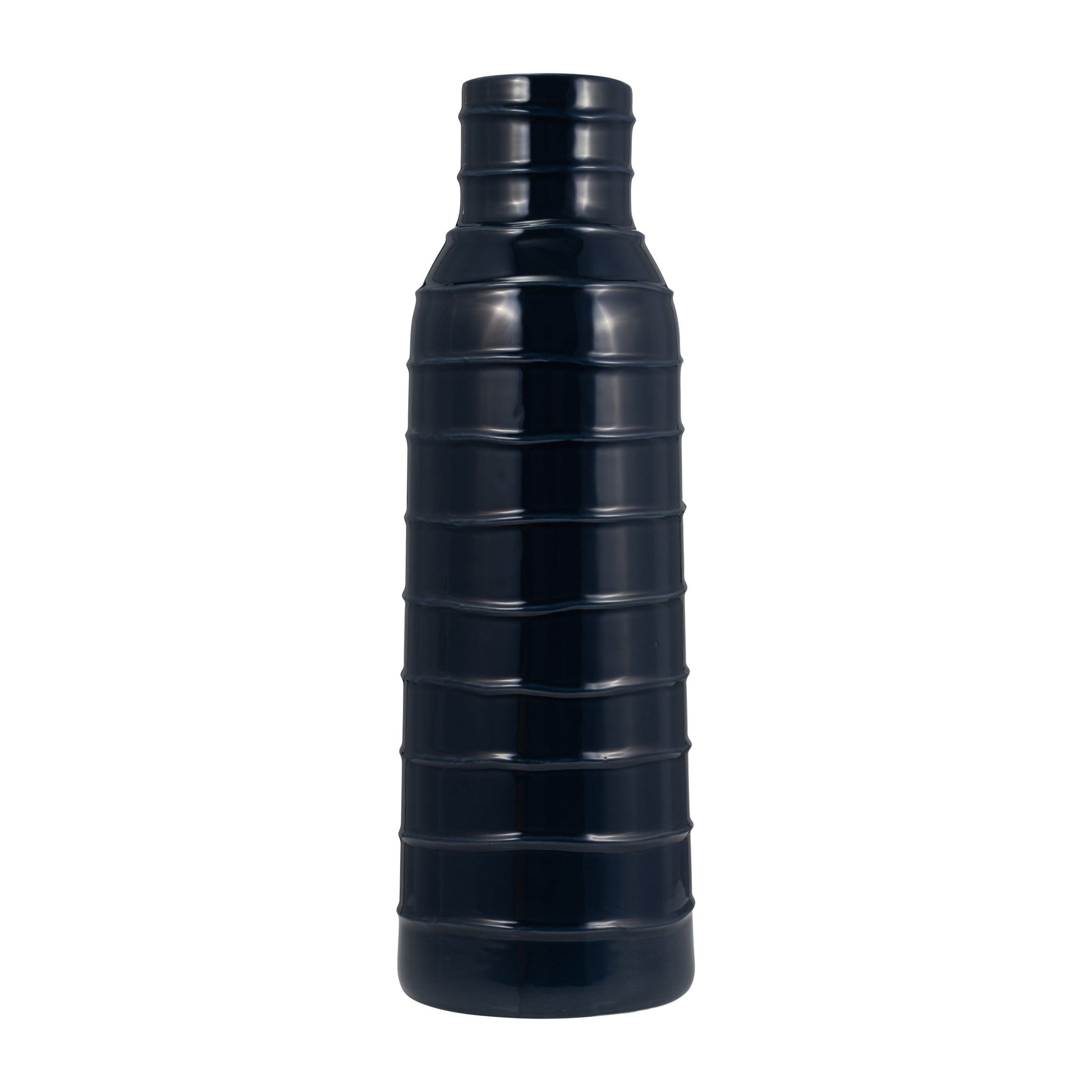 CER, 20"H TRIBAL VASE, NAVY BLUE, FOREST GREEN Vases and Jars| Sagebrook Home