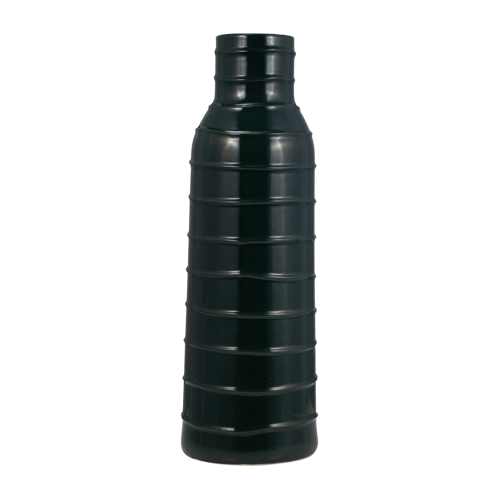 CER, 20"H TRIBAL VASE, NAVY BLUE, FOREST GREEN Vases and Jars| Sagebrook Home