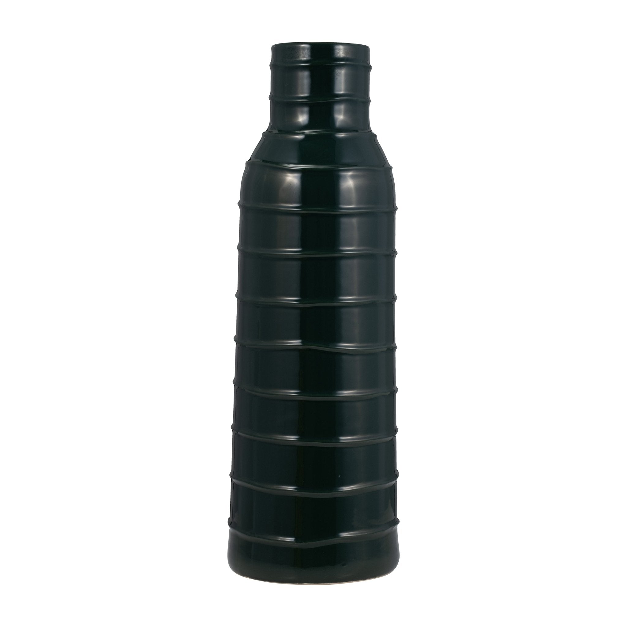 CER, 20"H TRIBAL VASE, NAVY BLUE, FOREST GREEN Vases and Jars| Sagebrook Home