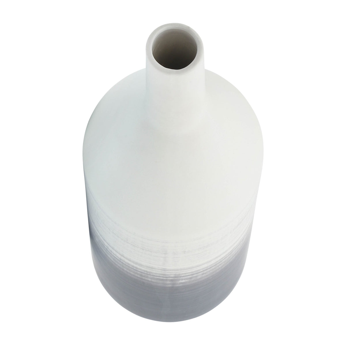Cer, 22"H Matte 2 Tone Bottle Vase, Gray Vases and Jars| Sagebrook Home