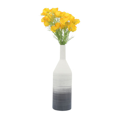 Cer, 22"H Matte 2 Tone Bottle Vase, Gray - Al Rugaib Furniture