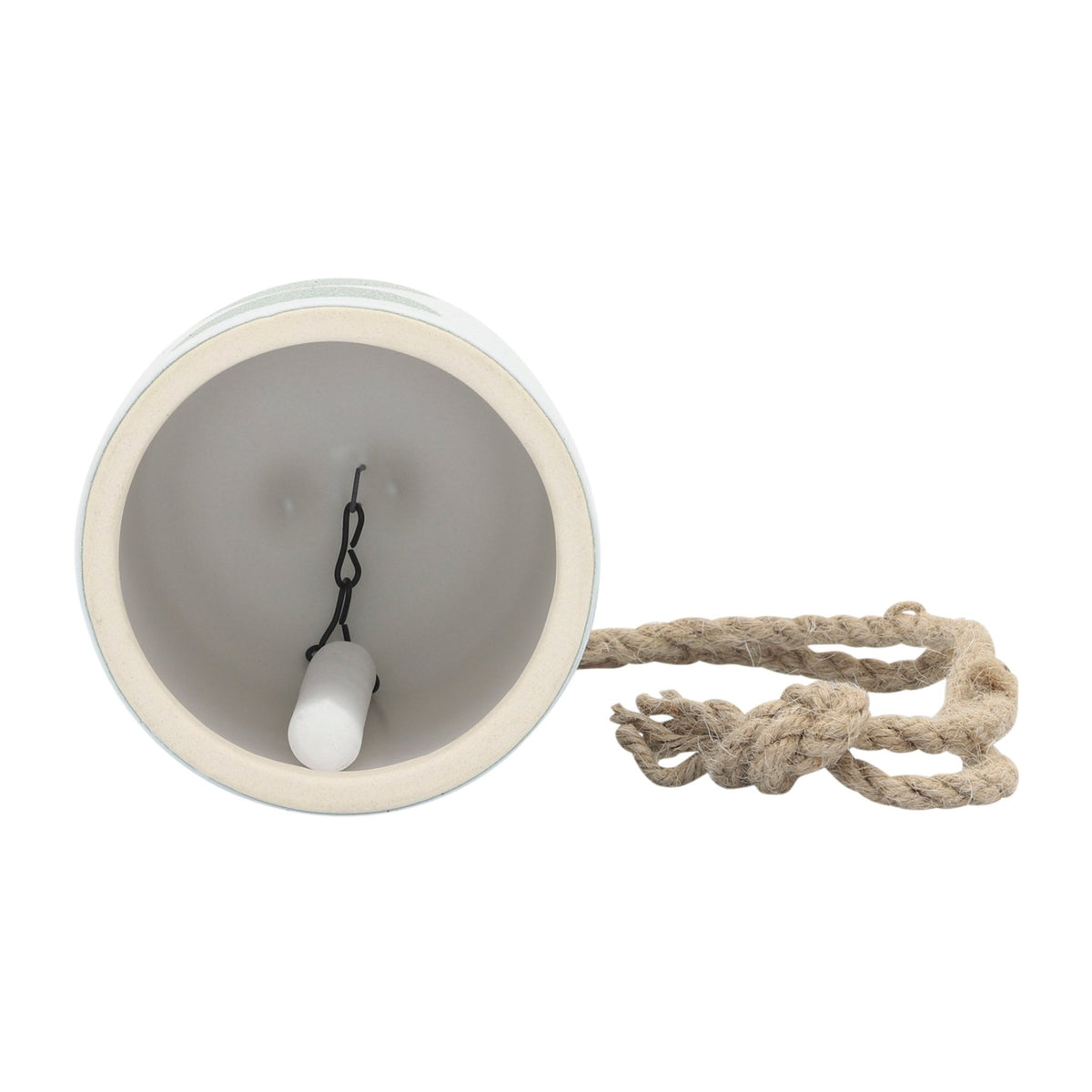 Cer, 4" Hanging Bell Circles, White/Green Wall Decors| Sagebrook Home