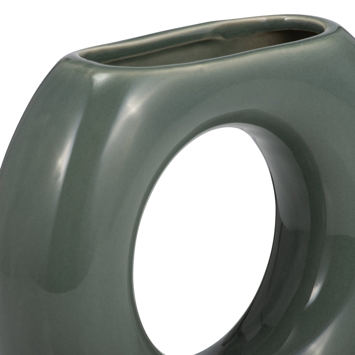 CER, 5" DONUT VASE, DARK SAGE Vases and Jars| Sagebrook Home