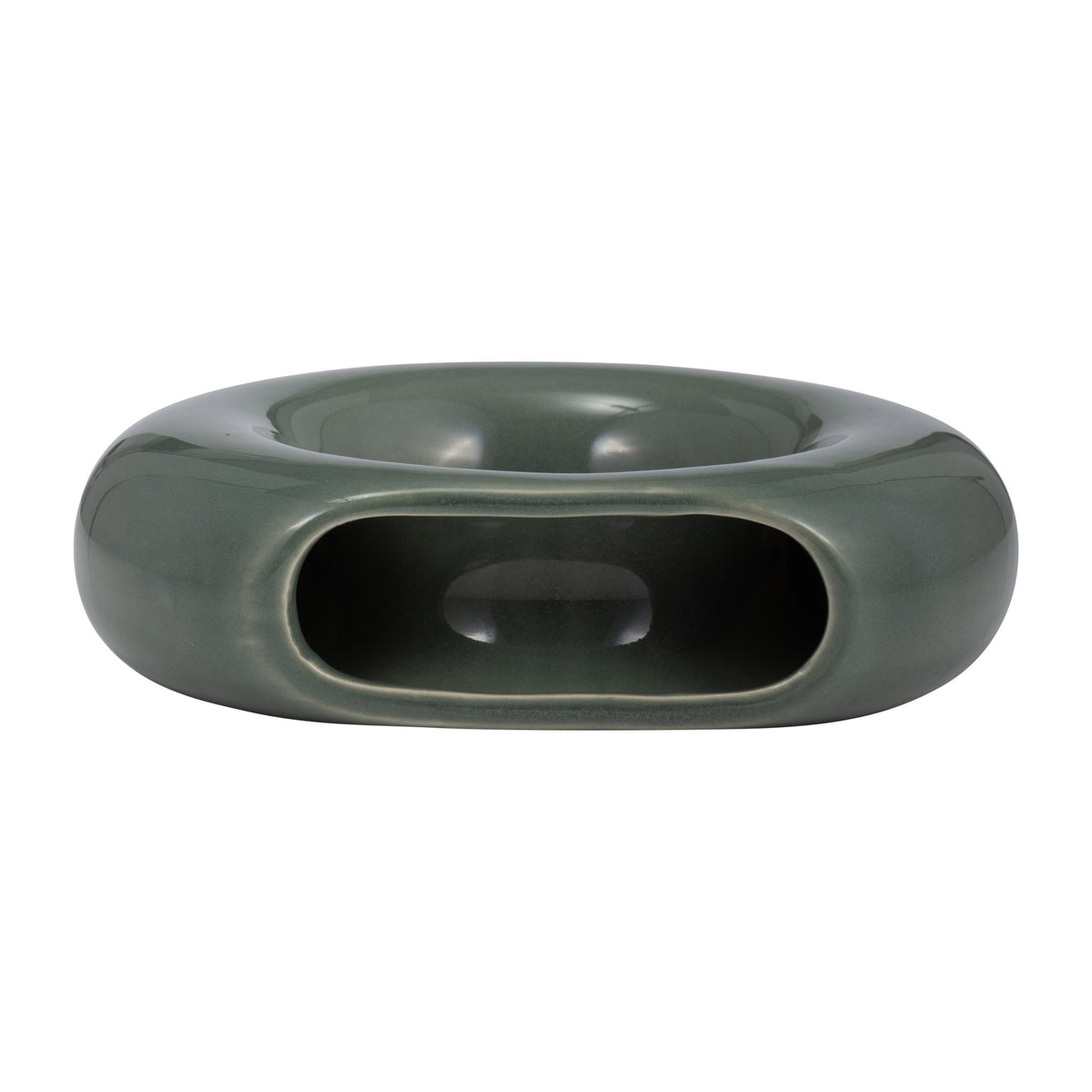 CER, 5" DONUT VASE, DARK SAGE Vases and Jars| Sagebrook Home
