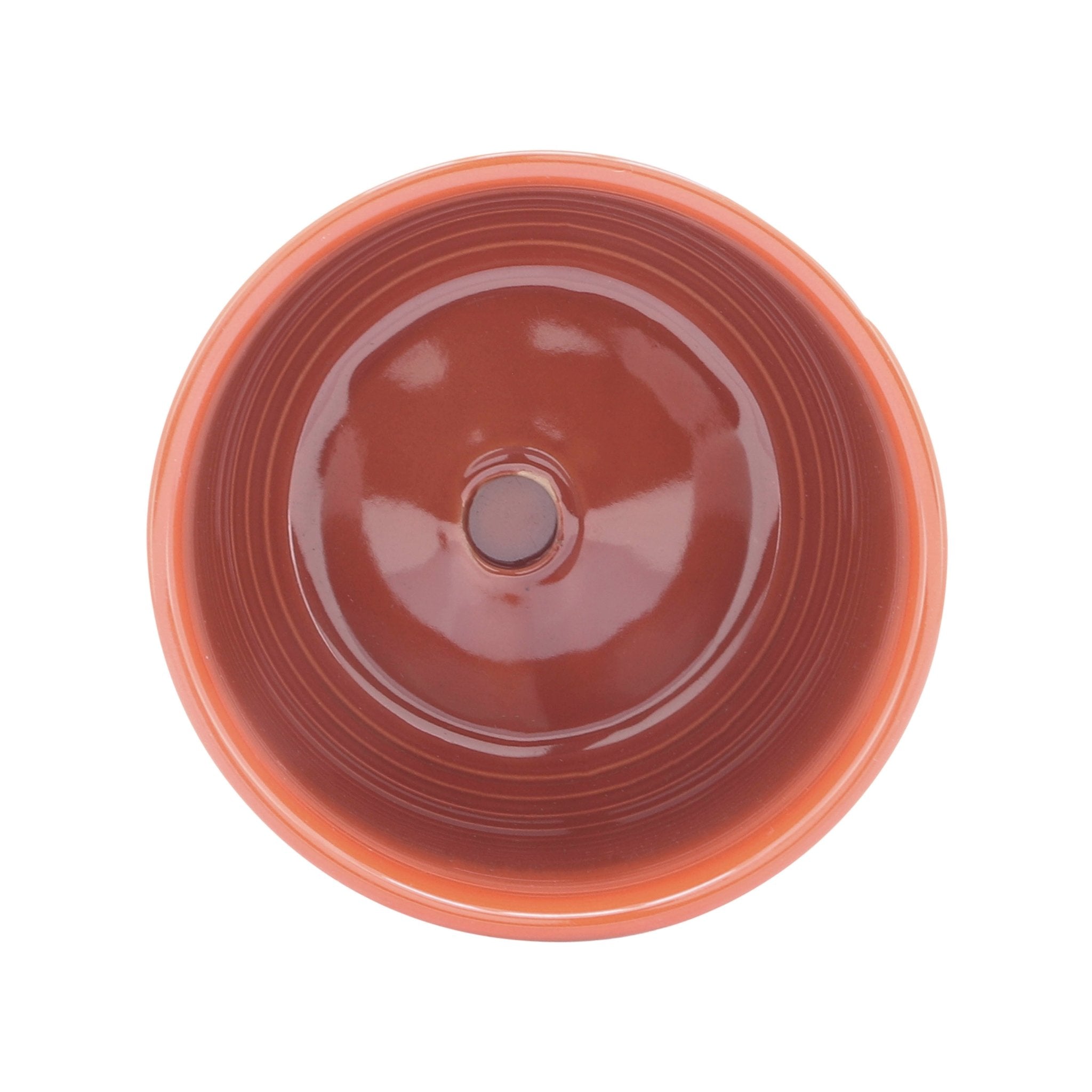 CER, 5" PLANTER W/ SAUCER, ORANGE Table Decors| Sagebrook Home