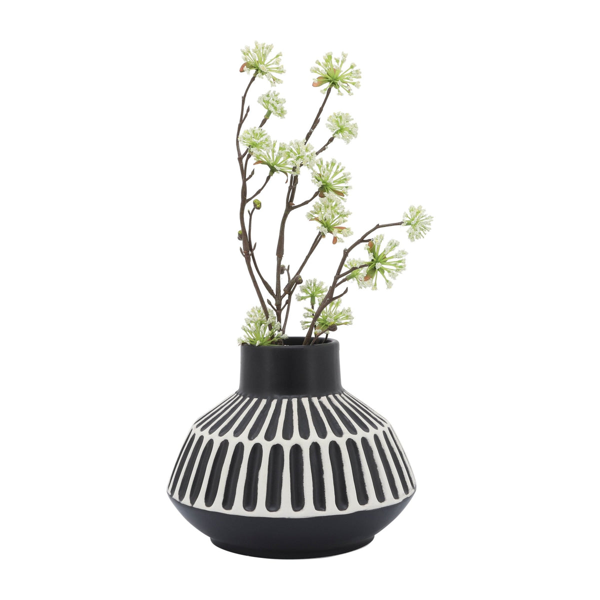 CER, 5"H TRIBAL VASE, BLACK Vases and Jars| Sagebrook Home