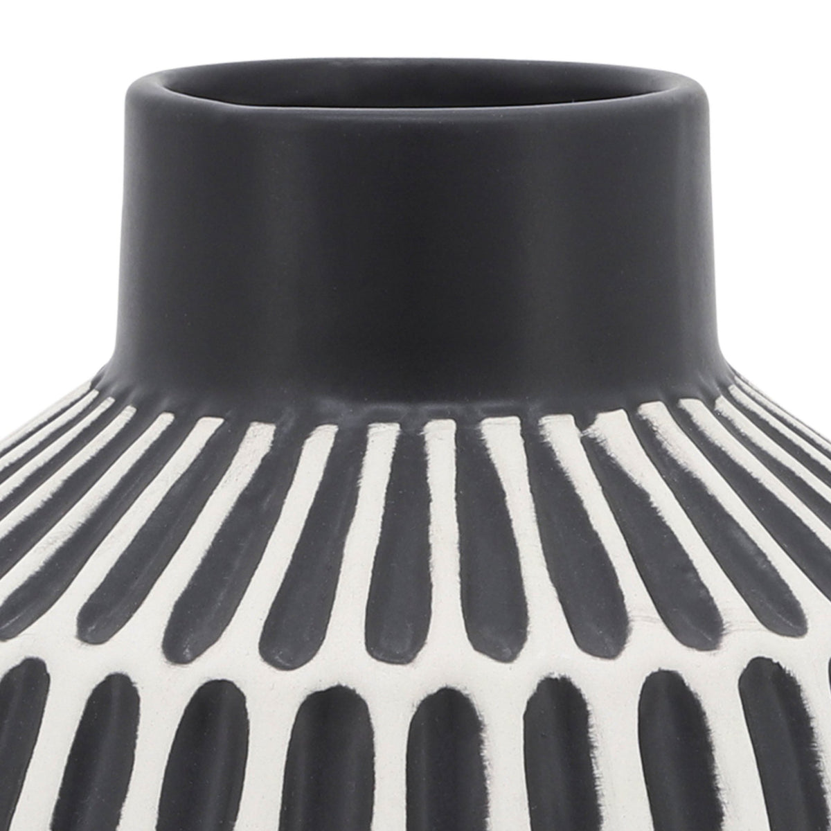 CER, 5"H TRIBAL VASE, BLACK Vases and Jars| Sagebrook Home