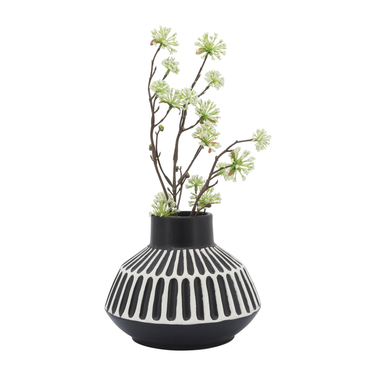 CER, 5"H TRIBAL VASE, BLACK Vases and Jars| Sagebrook Home