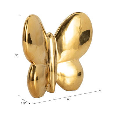 CER, 6" BALLOON BUTTERFLY, GOLD - Al Rugaib Furniture