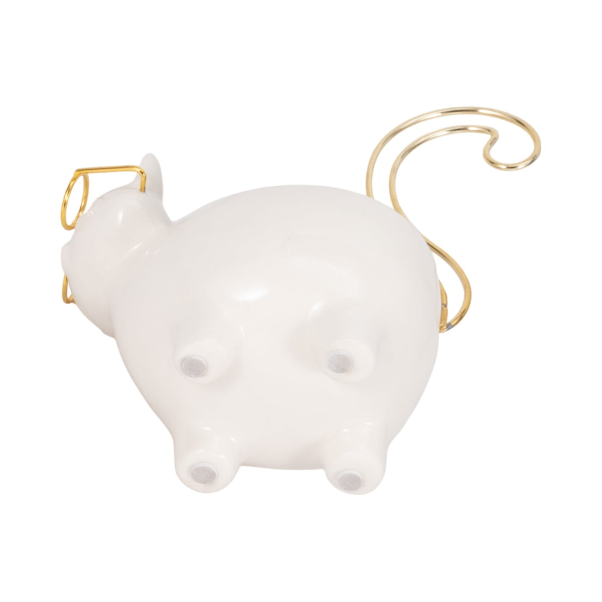 CER, 6" KITTY TRINKET DISH, WHITE/GOLD Table Decors| Sagebrook Home