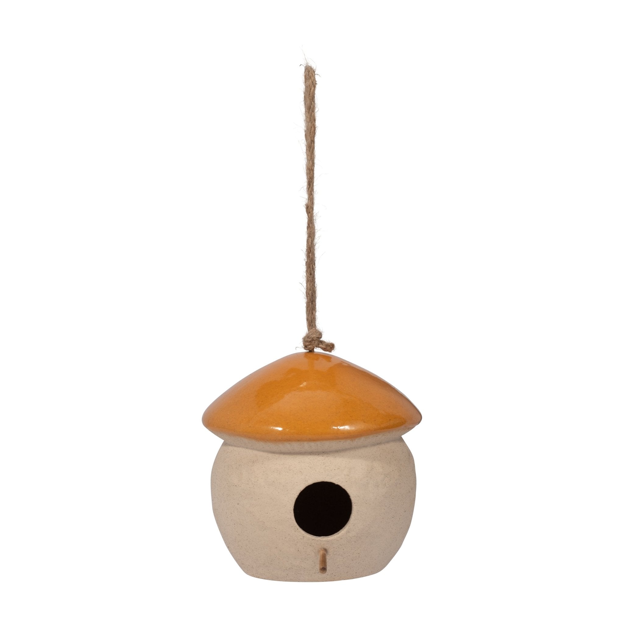 CER, 6" ROUND BIRD FEEDER, DARK ORANGE | Sagebrook Home