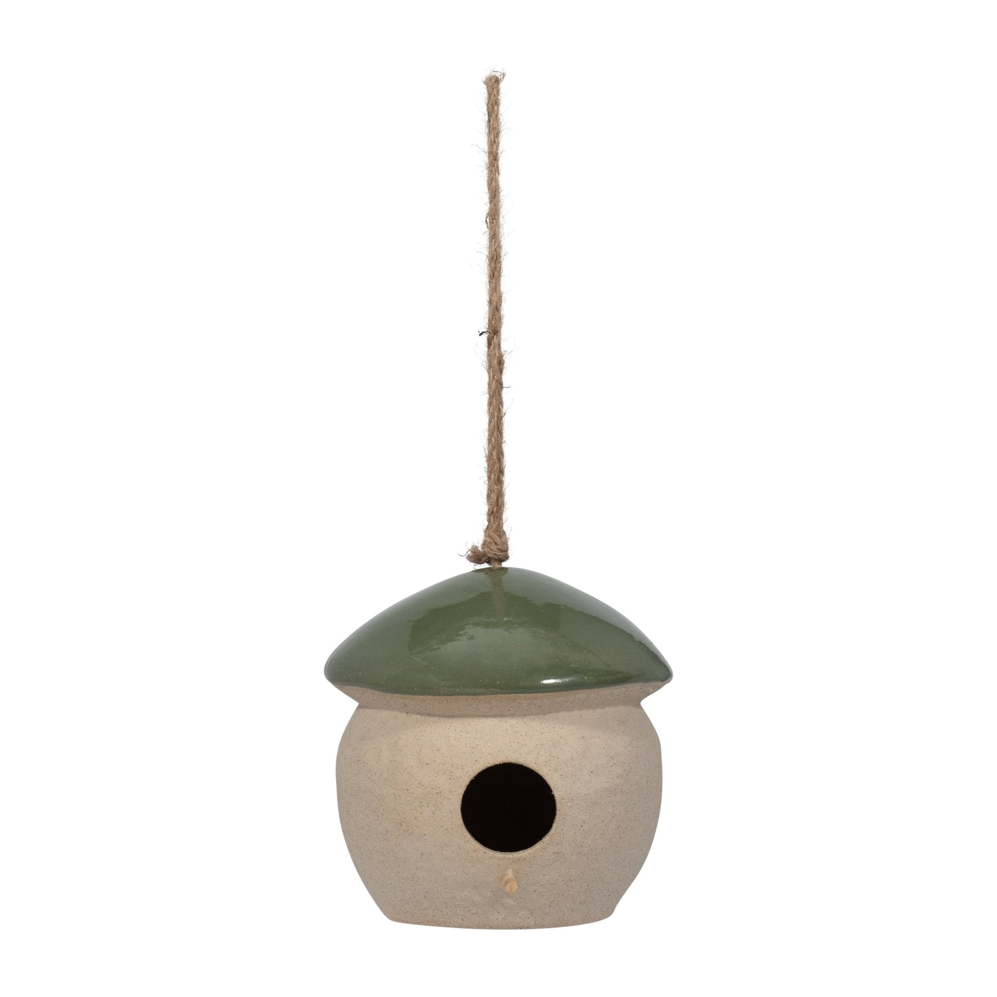 CER, 6" ROUND BIRD FEEDER, GREEN Planter| Sagebrook Home