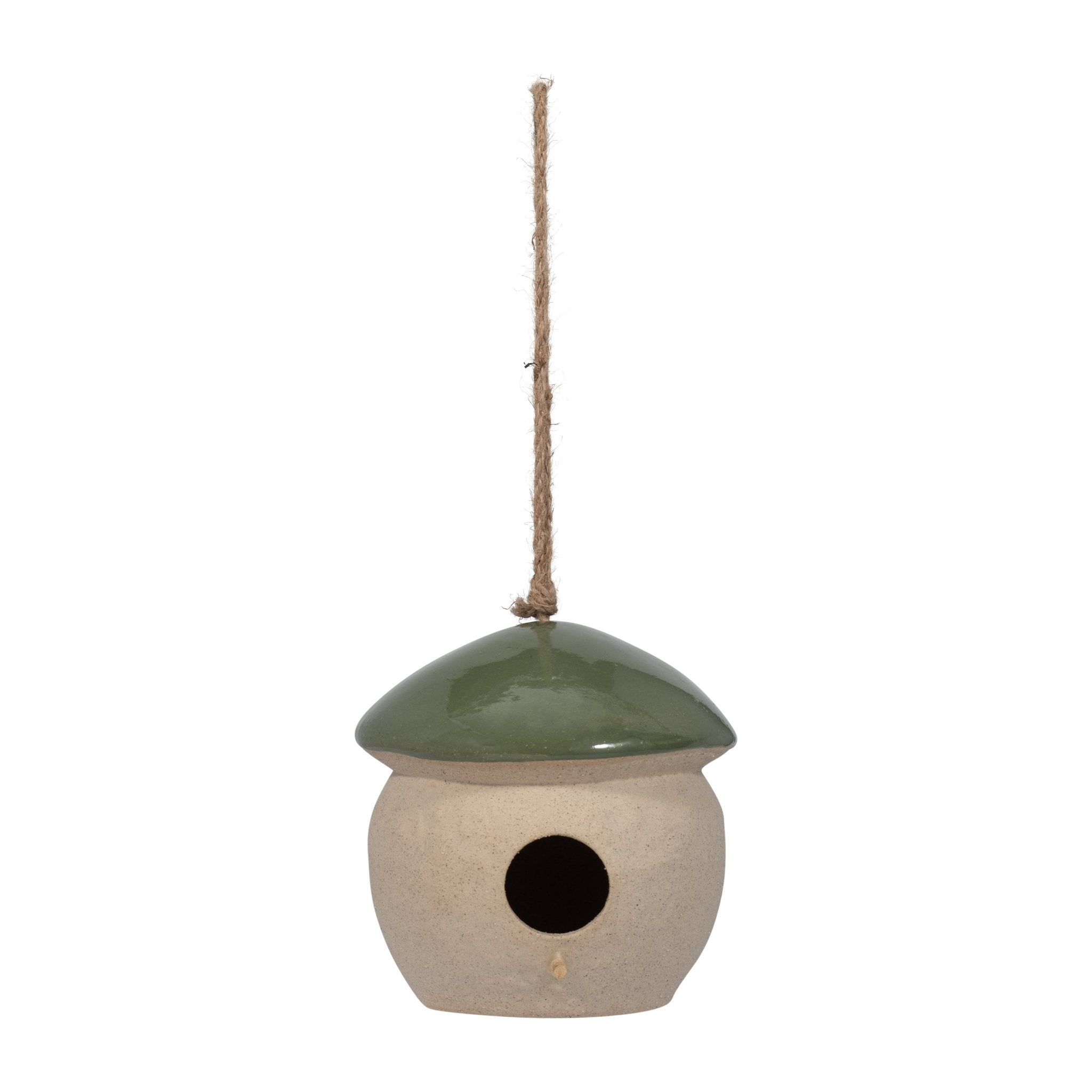 CER, 6" ROUND BIRD FEEDER, GREEN Planter| Sagebrook Home