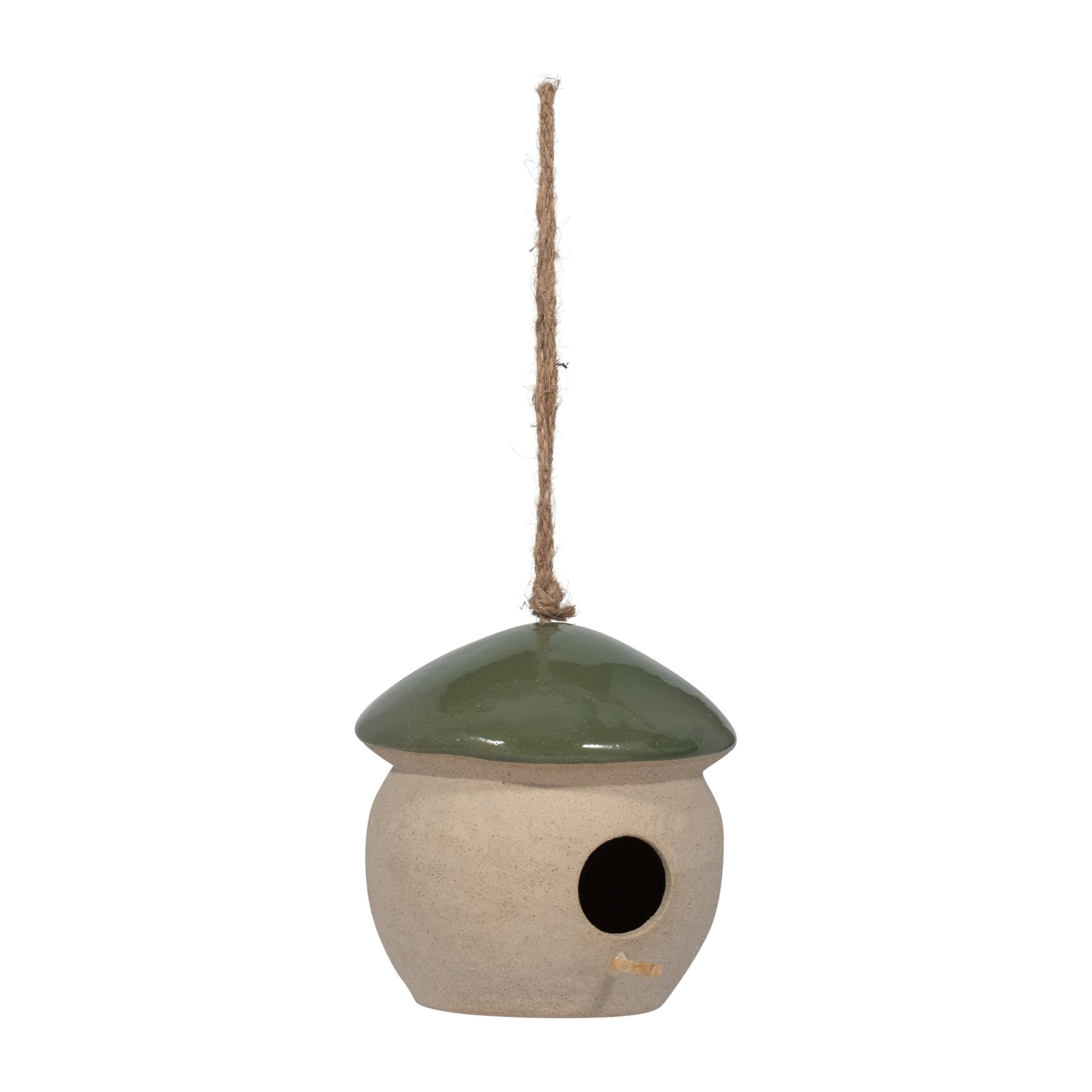 CER, 6" ROUND BIRD FEEDER, GREEN Planter| Sagebrook Home