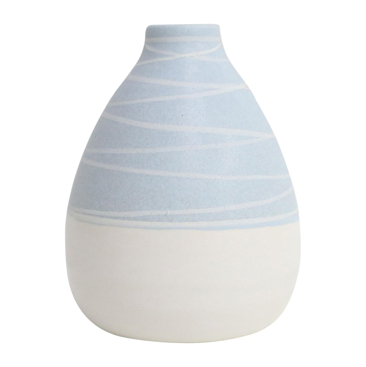 CER, 6" TRIBAL VASE , BLUE/WHT Vases and Jars| Sagebrook Home