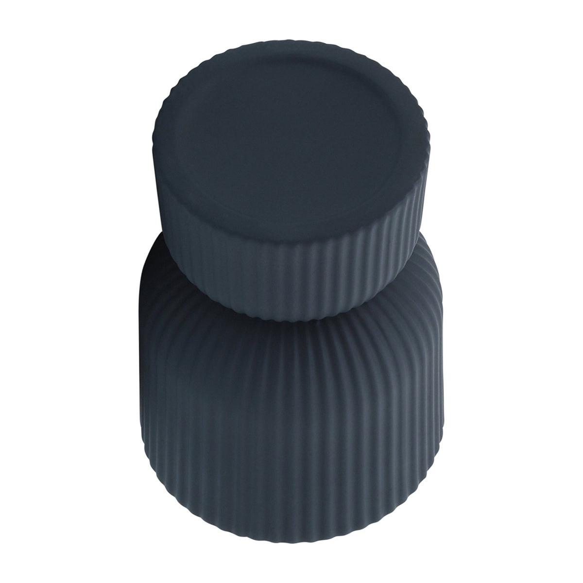 CER, 6"H RIBBED VASE, NAVY Vases and Jars| Sagebrook Home