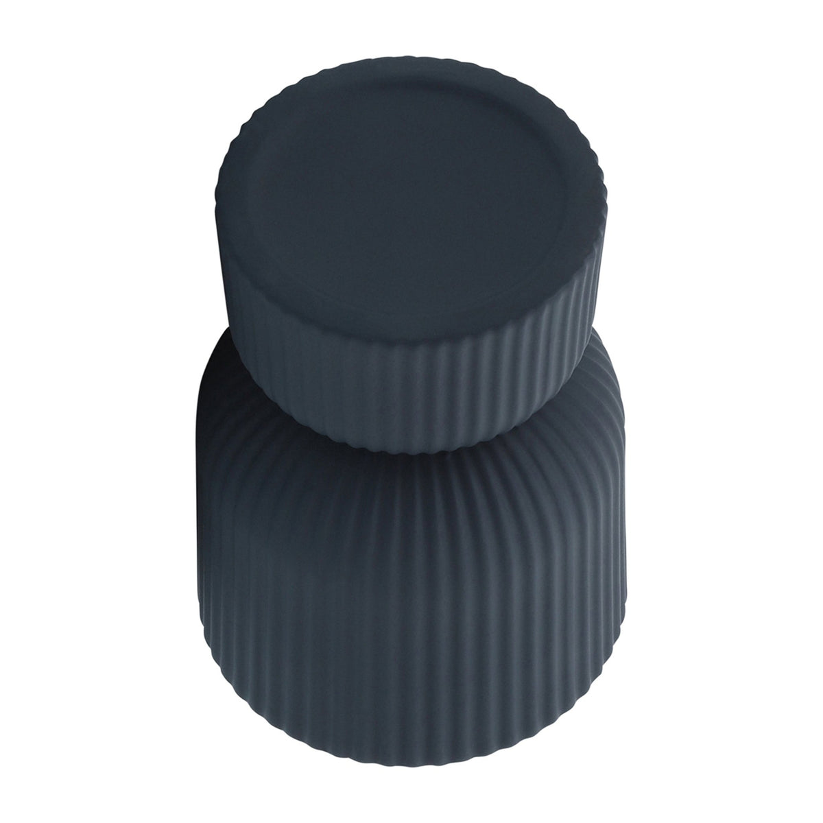 CER, 6"H RIBBED VASE, NAVY Vases and Jars| Sagebrook Home