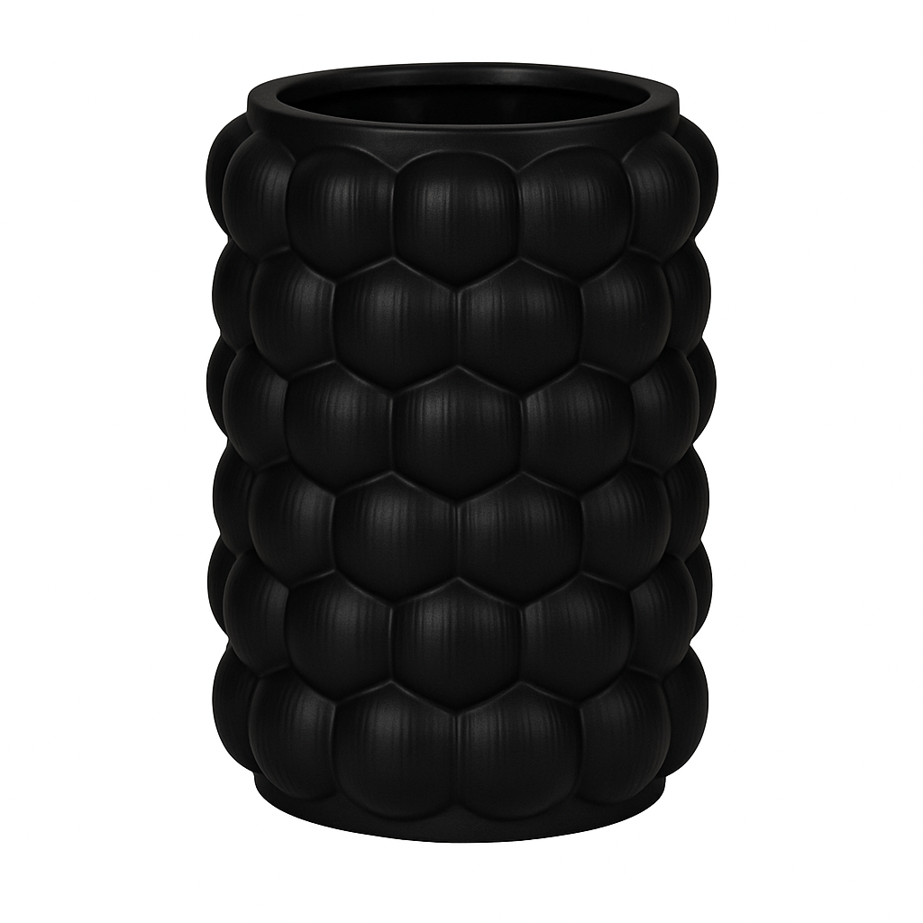 CER, 7" BUBBLE VASE, BLK Vases and Jars| Sagebrook Home