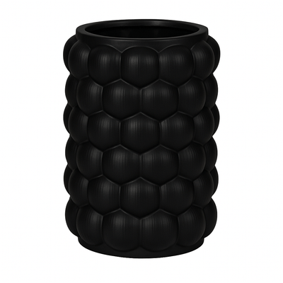 CER, 7" BUBBLE VASE, BLK - Al Rugaib Furniture