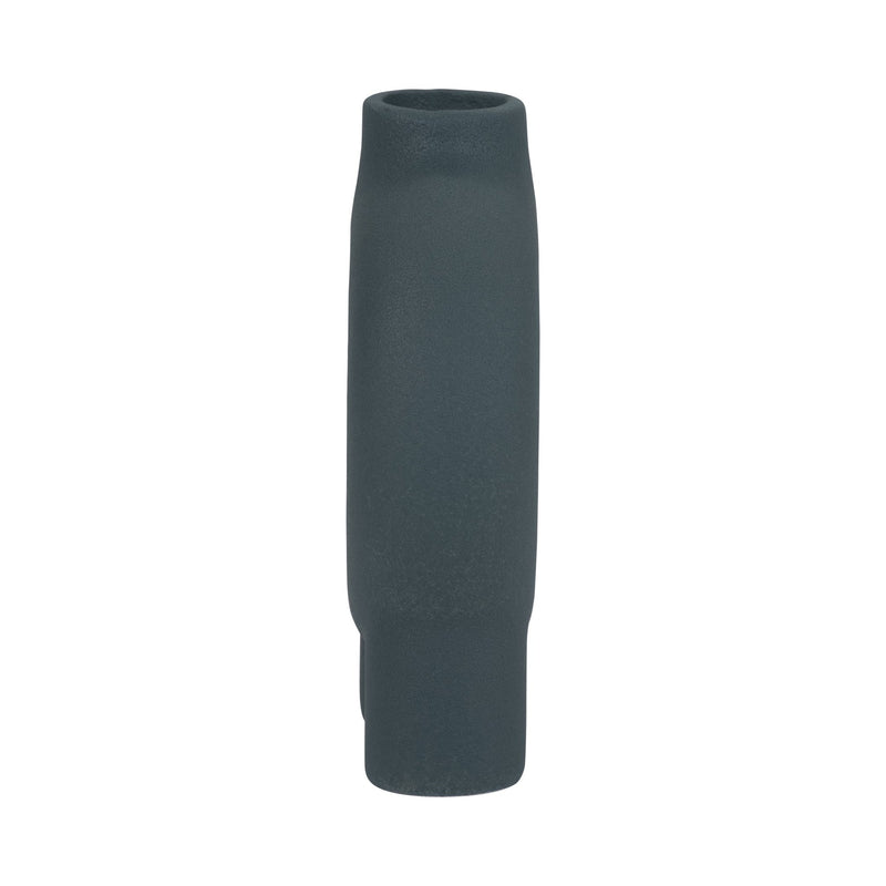 Cer, 7" Donut Footed Vase, Teal - Al Rugaib Furniture