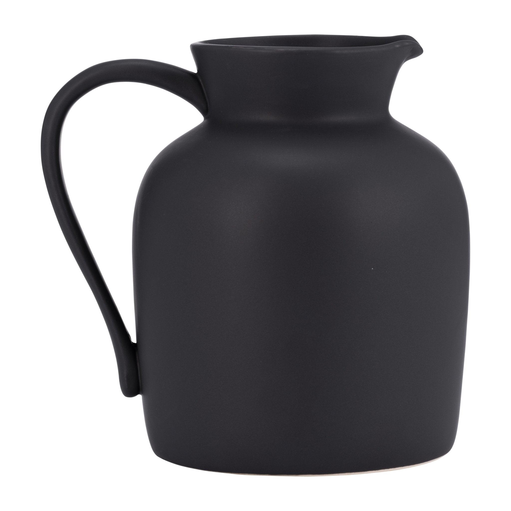 CER, 7" PITCHER VASE, BLACK Vases and Jars| Sagebrook Home