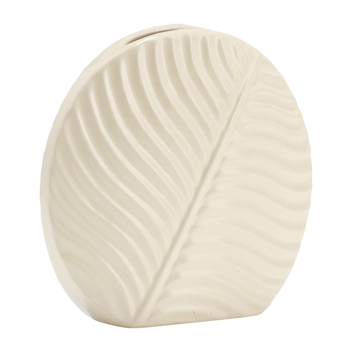 CER, 7" ROUND BOTANICAL VASE, COTTON Vases and Jars| Sagebrook Home