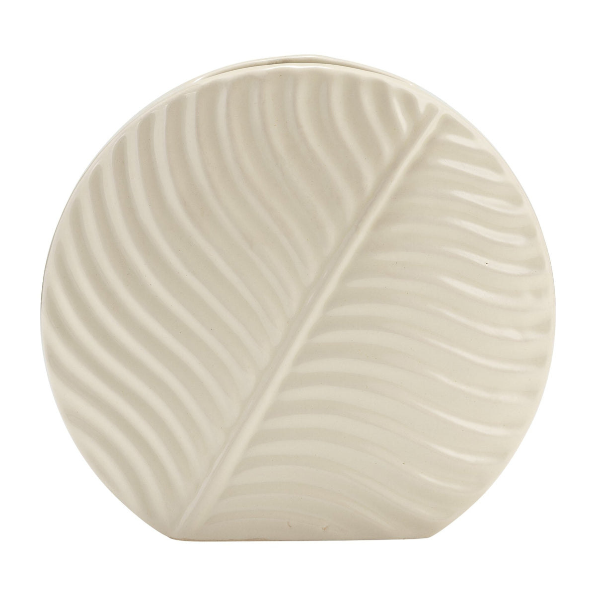CER, 7" ROUND BOTANICAL VASE, COTTON Vases and Jars| Sagebrook Home