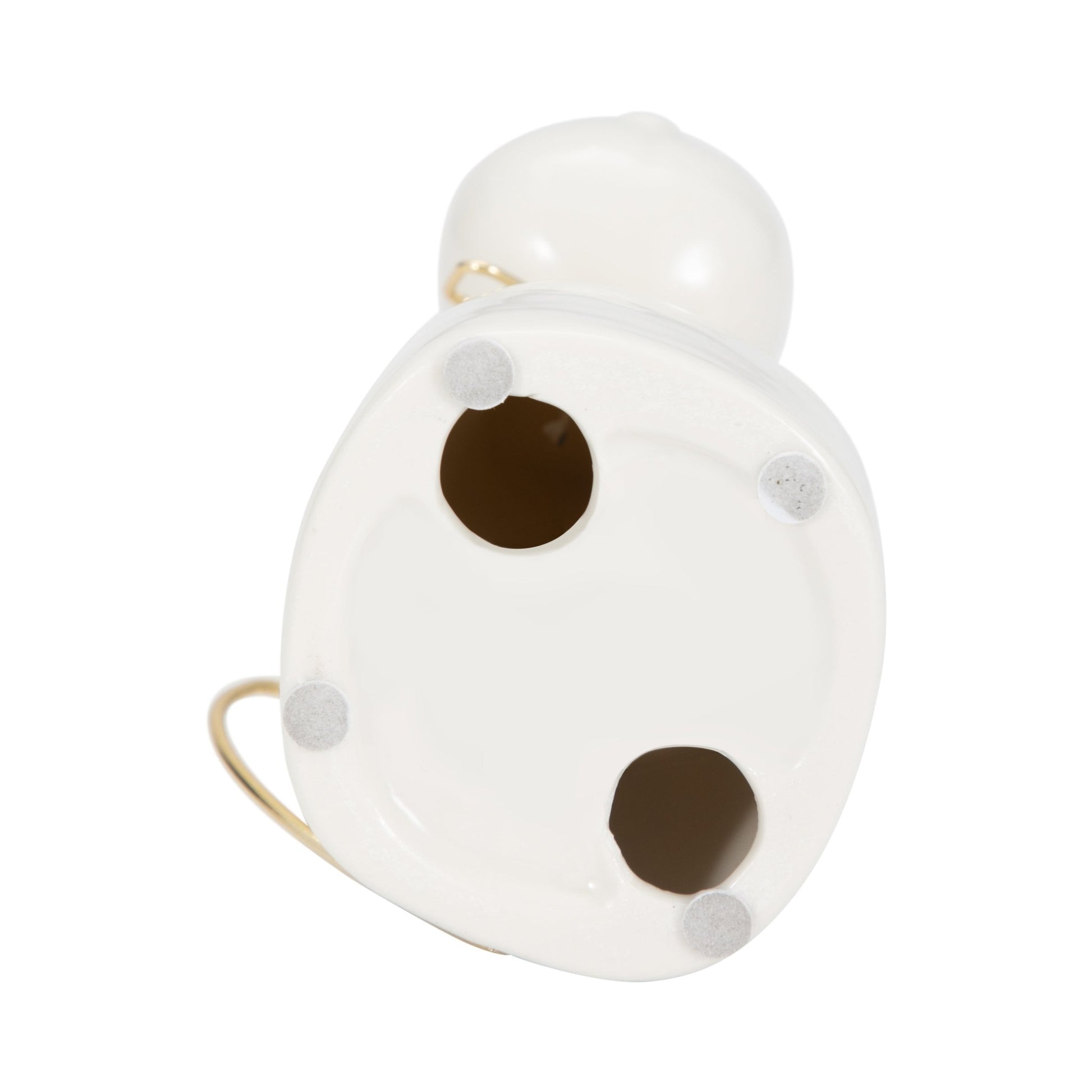 CER 7"H, PUPPY WITH GOLD GLASSES AND BOWTIE, WHT | Sagebrook Home