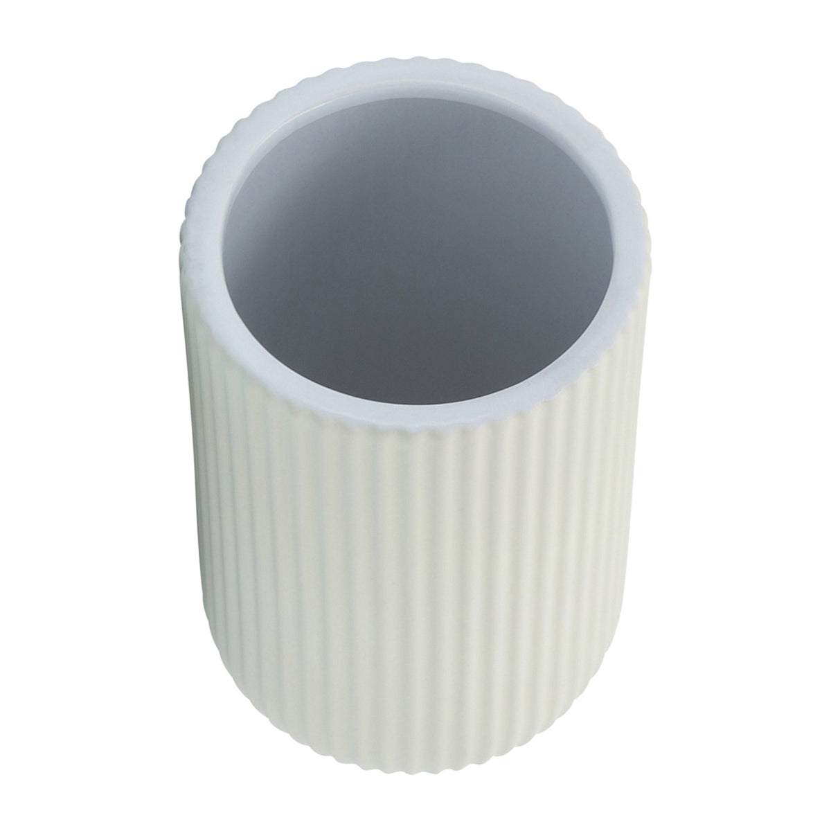CER, 7"H RIDGED VASE, WHITE Vases and Jars| Sagebrook Home