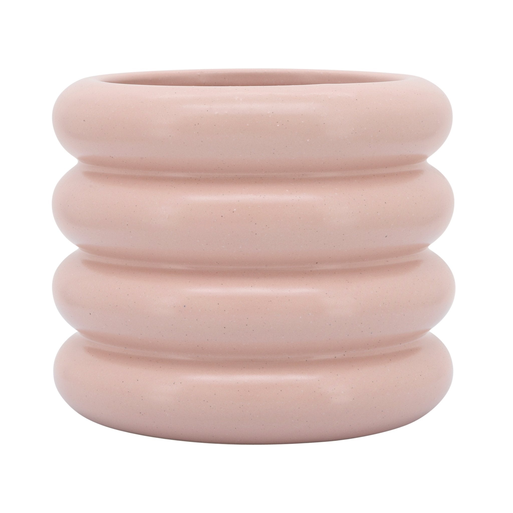 CER, 8" BIBENDUM PLANTER, DUSTY ROSE Outdoor Planters| Sagebrook Home