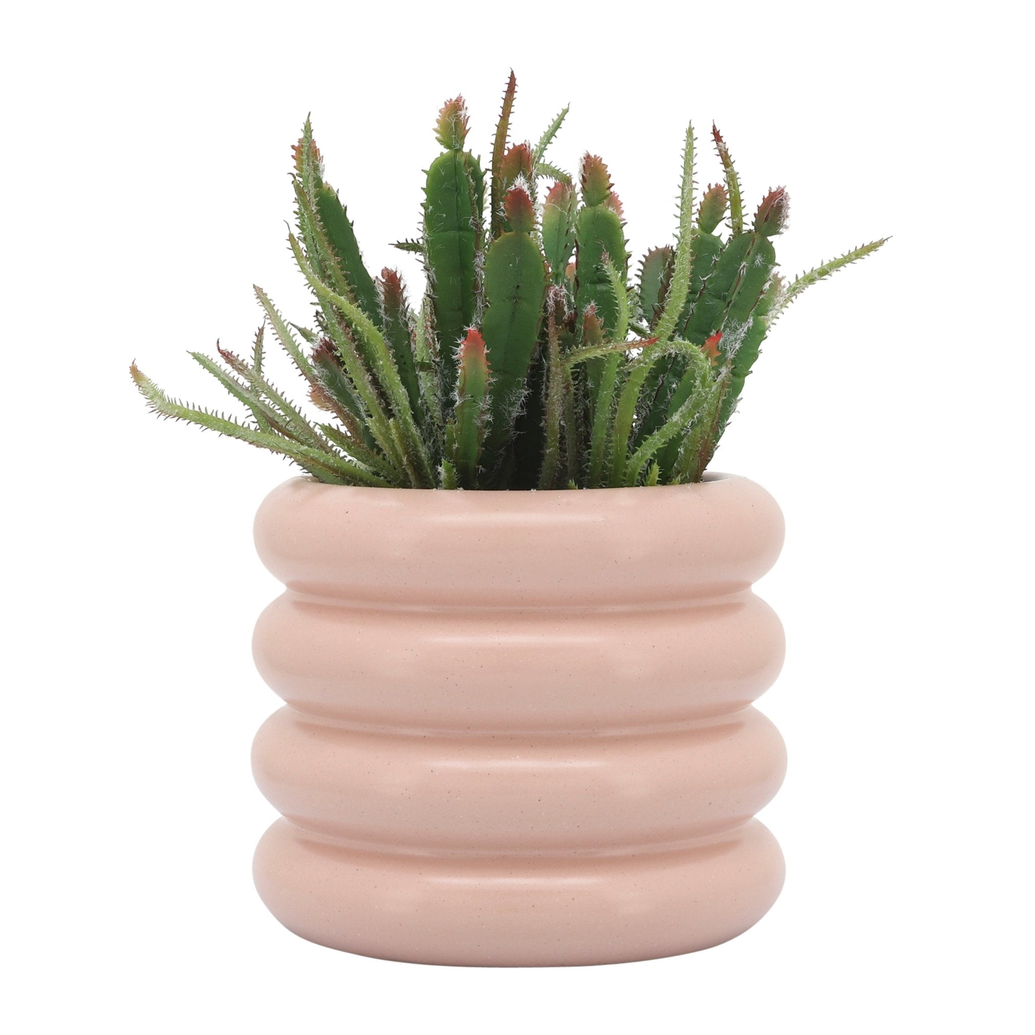 CER, 8" BIBENDUM PLANTER, DUSTY ROSE Outdoor Planters| Sagebrook Home