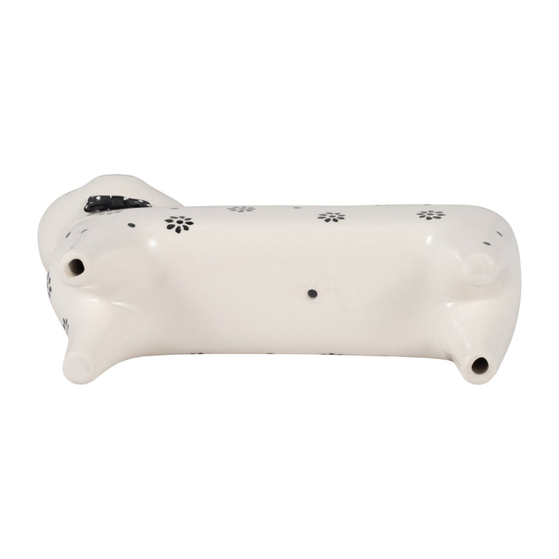 Cer, 8" Daisies Cat, White - Al Rugaib Furniture