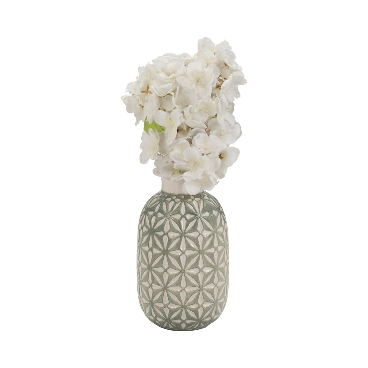 CER, 8" DAISY VASE, DARK SAGE Vases and Jars| Sagebrook Home