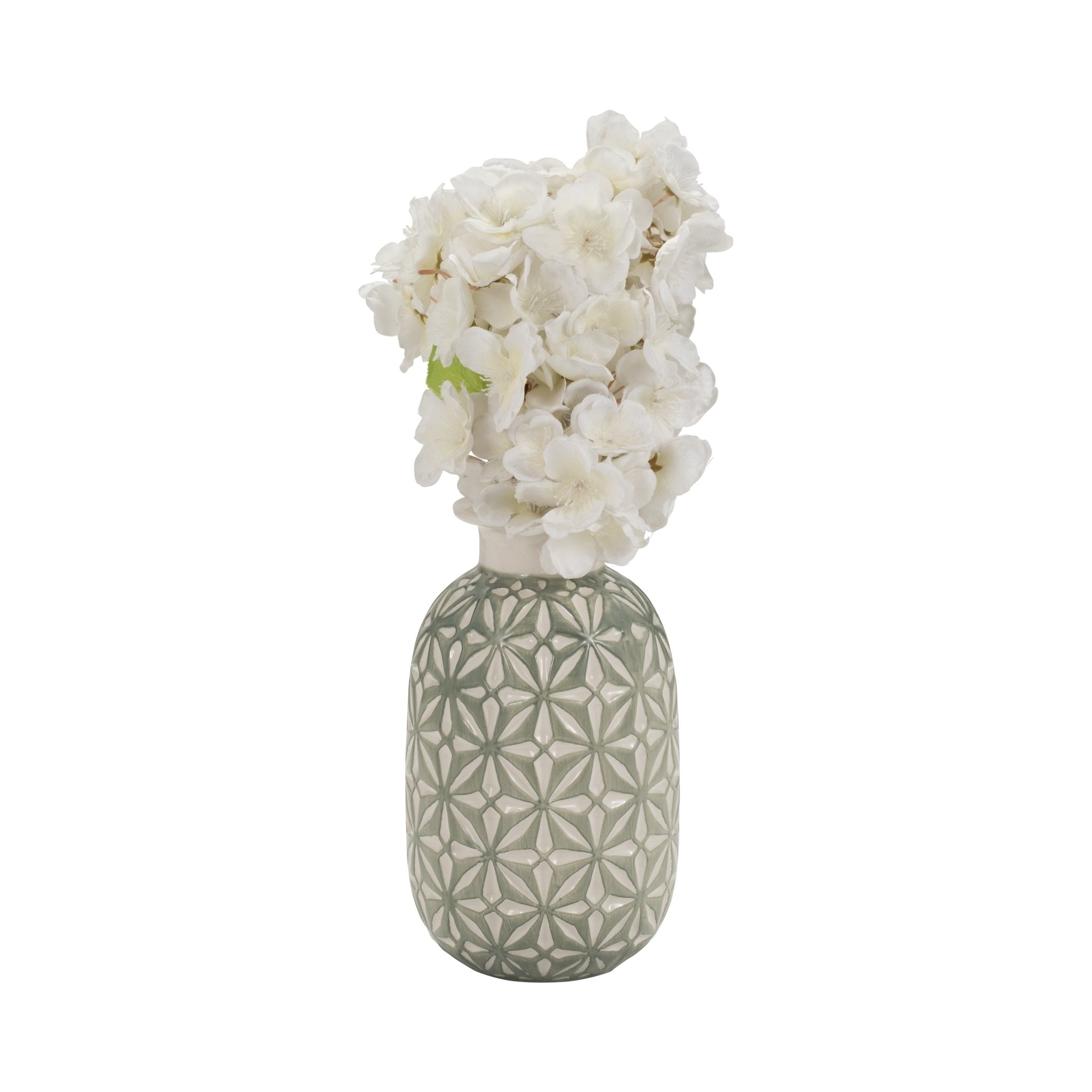 CER, 8" DAISY VASE, DARK SAGE Vases and Jars| Sagebrook Home