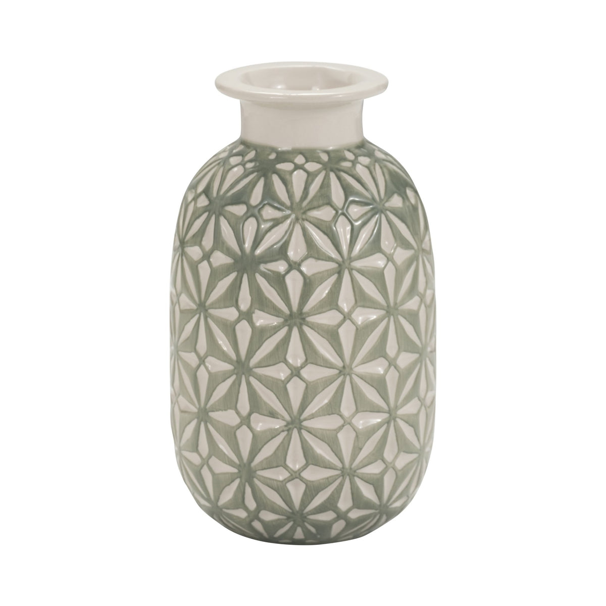 CER, 8" DAISY VASE, DARK SAGE Vases and Jars| Sagebrook Home