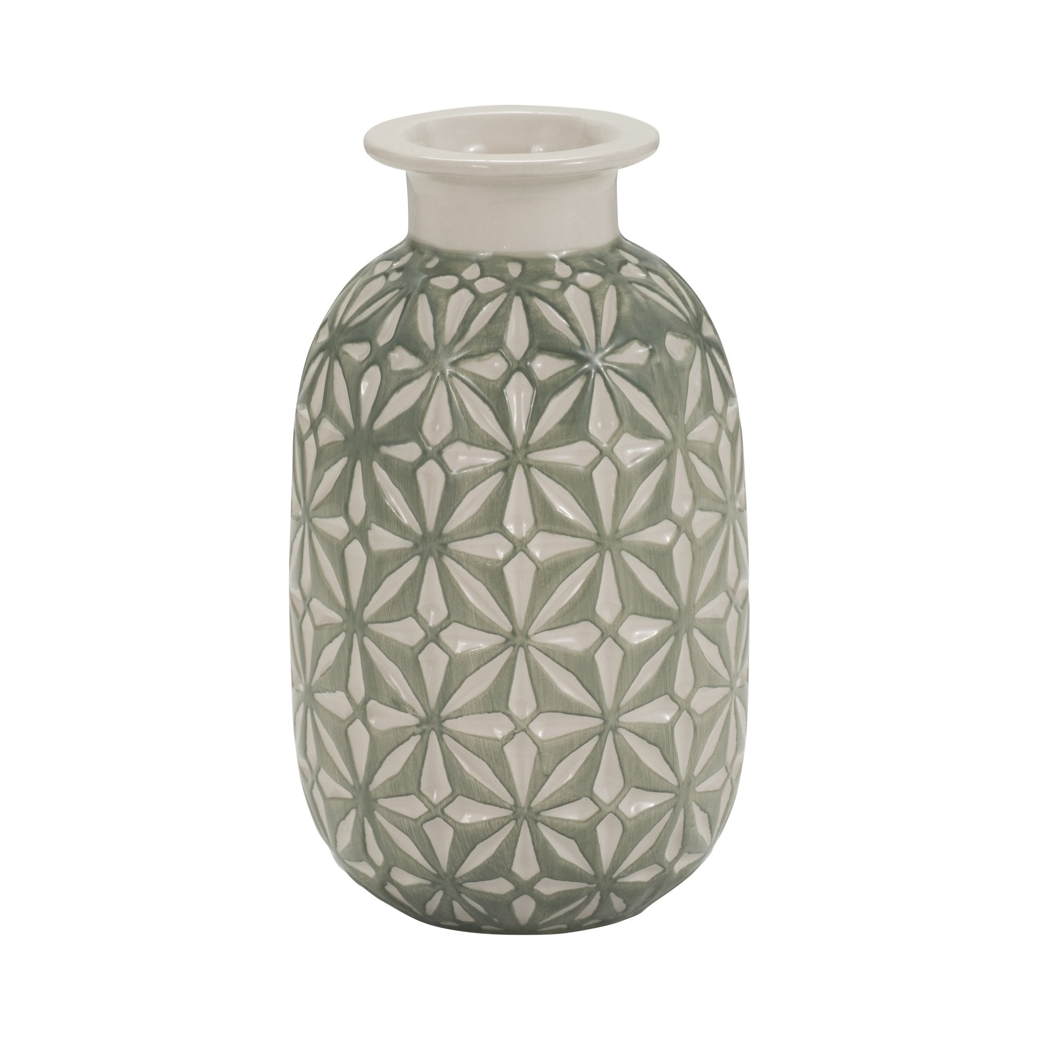 CER, 8" DAISY VASE, DARK SAGE Vases and Jars| Sagebrook Home