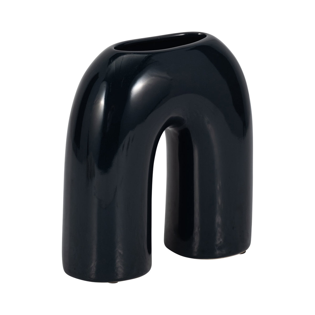 CER, 8" HORSESHOE VASE, NAVY BLUE Vases and Jars| Sagebrook Home