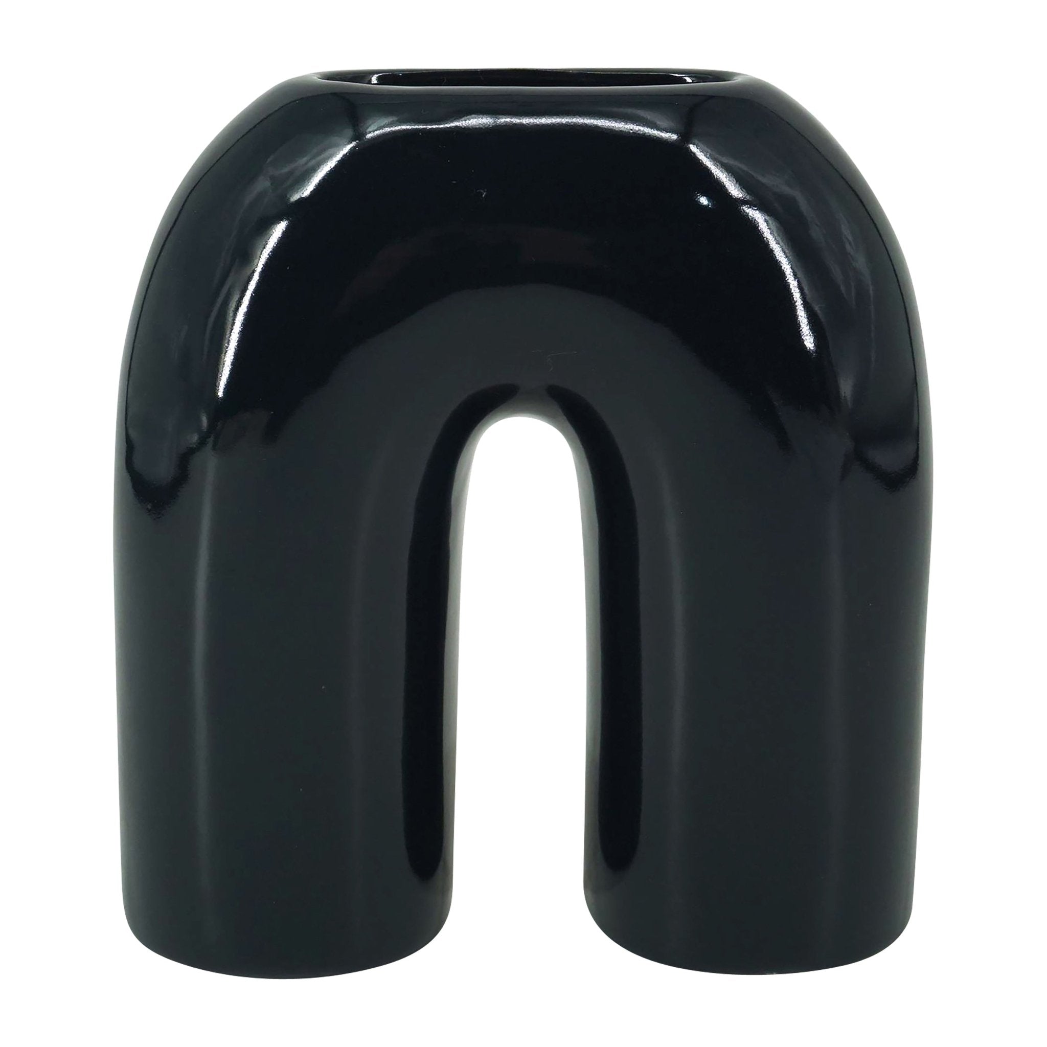 CER, 8" HORSESHOE VASE, NAVY BLUE Vases and Jars| Sagebrook Home