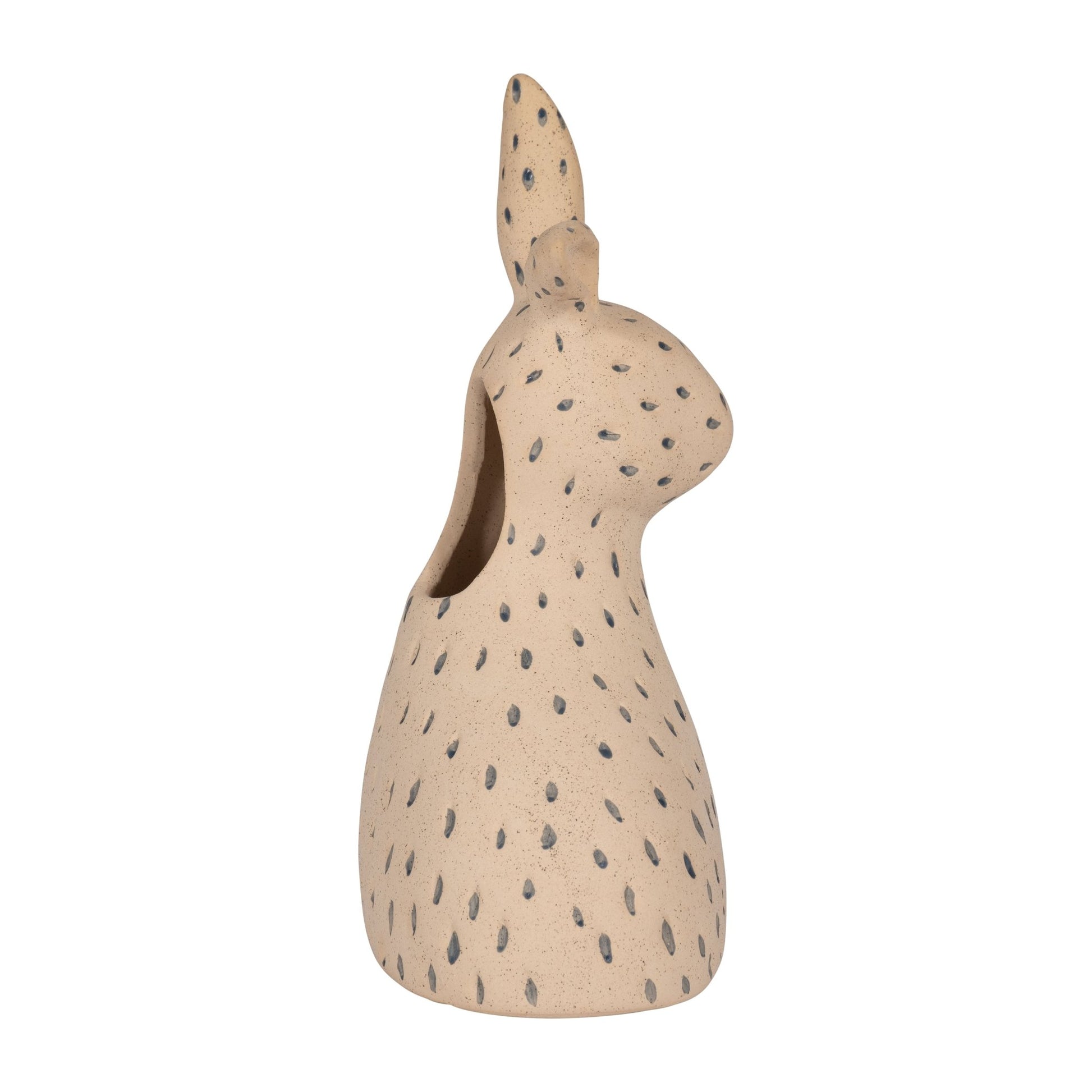 Cer, 8" Spotted Bunny, Ivory/blue Table Decors| Sagebrook Home