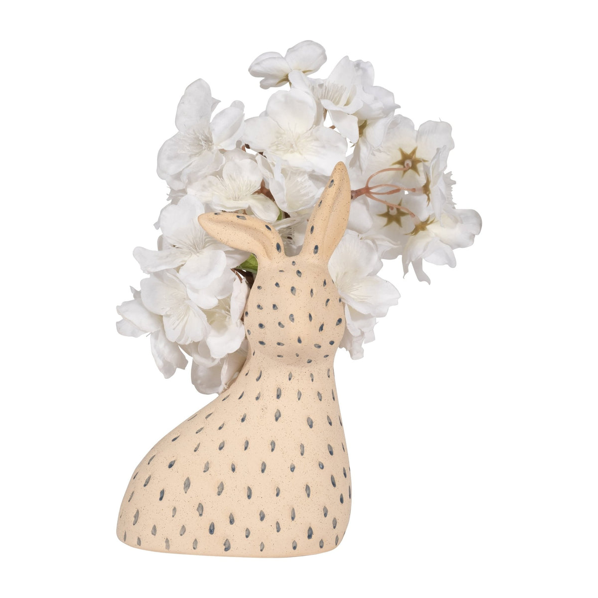 Cer, 8" Spotted Bunny, Ivory/blue Table Decors| Sagebrook Home