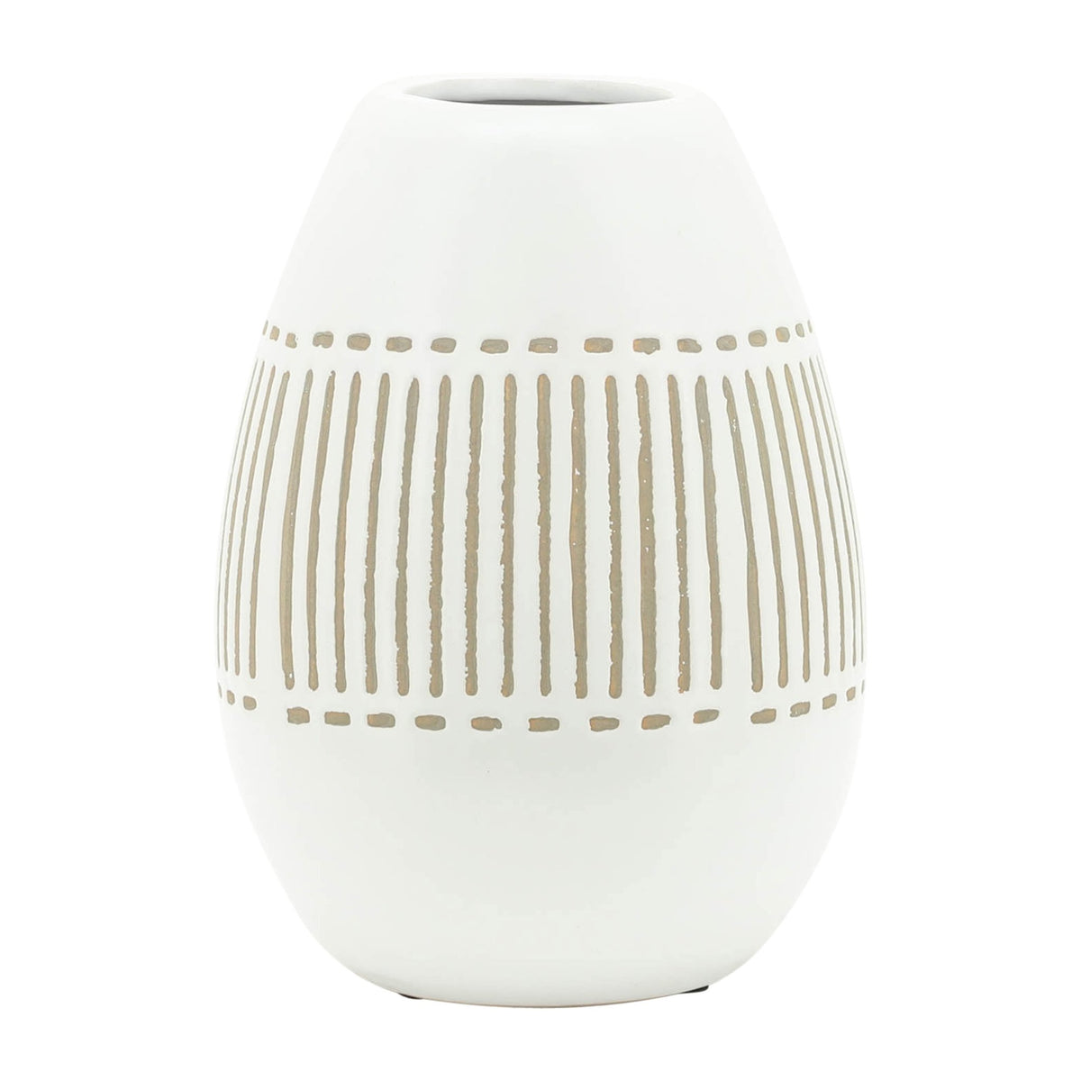 CER, 8"H AZTEC VASE, GRAY Vases and Jars| Sagebrook Home
