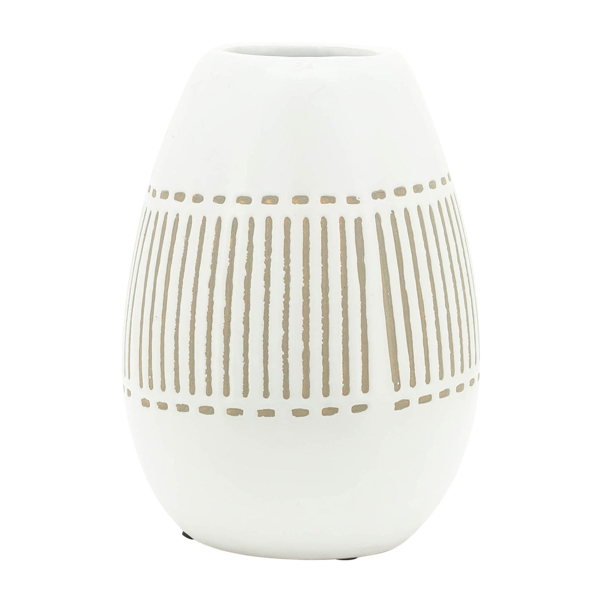 CER, 8"H AZTEC VASE, GRAY Vases and Jars| Sagebrook Home