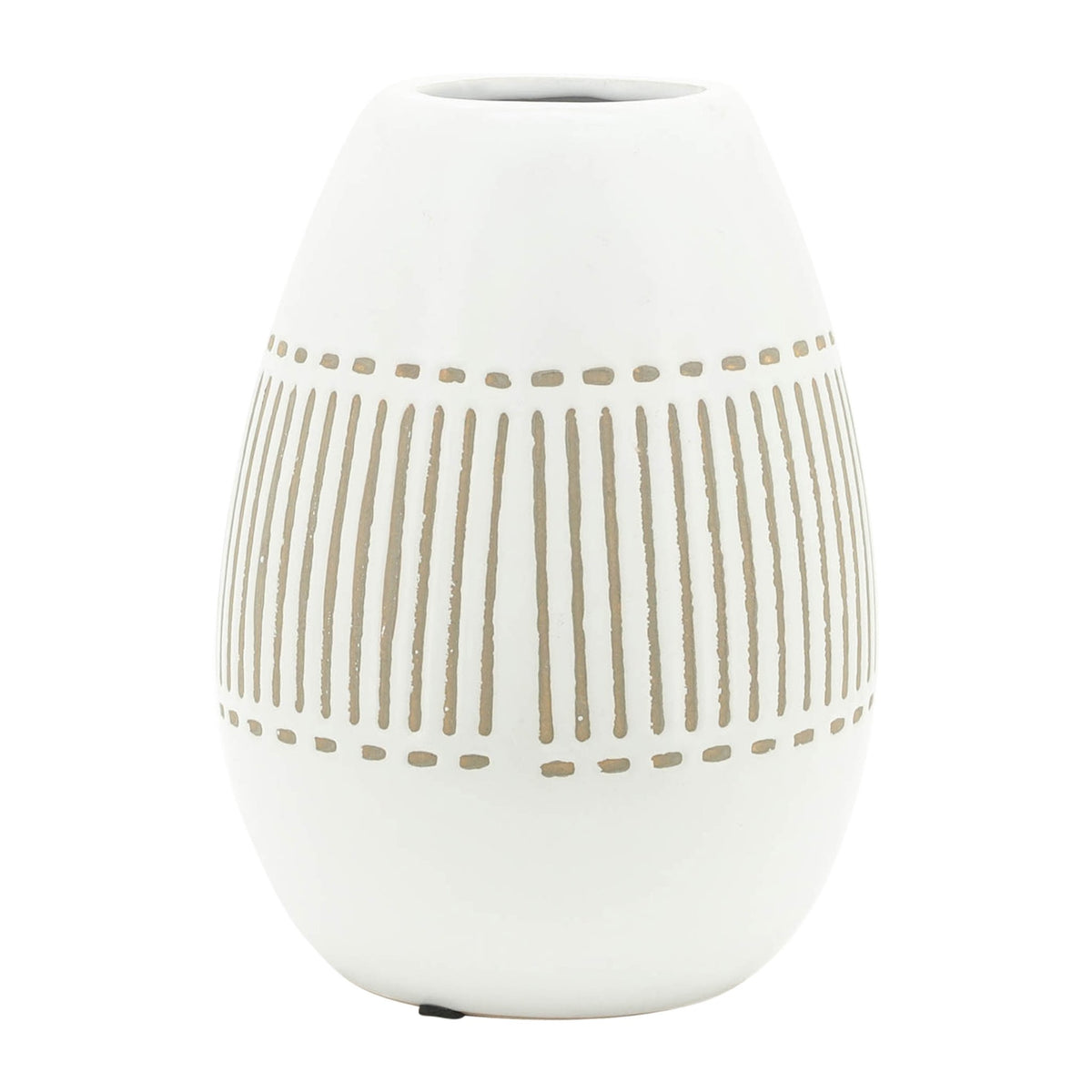 CER, 8"H AZTEC VASE, GRAY Vases and Jars| Sagebrook Home