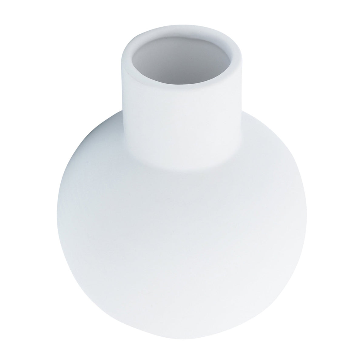 Cer, 8"H Bulbous Vase, White Vases and Jars| Sagebrook Home