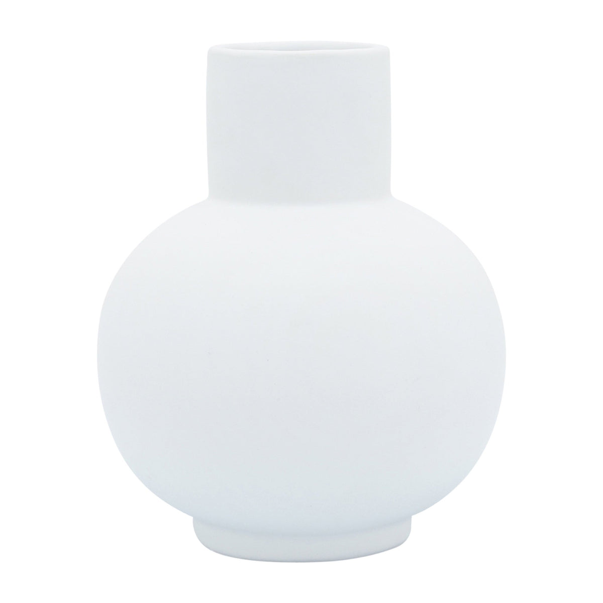 Cer, 8"H Bulbous Vase, White Vases and Jars| Sagebrook Home