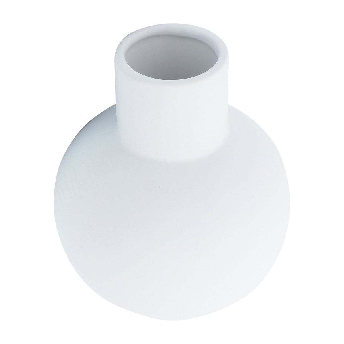 Cer, 8"H Bulbous Vase, White Vases and Jars| Sagebrook Home