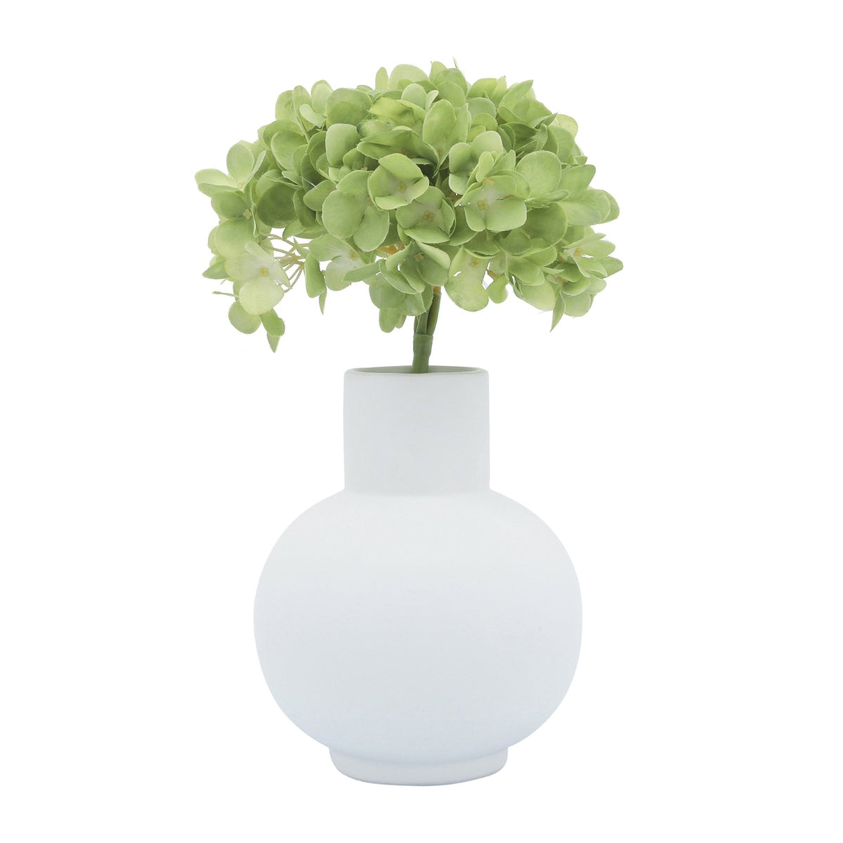 Cer, 8"H Bulbous Vase, White Vases and Jars| Sagebrook Home