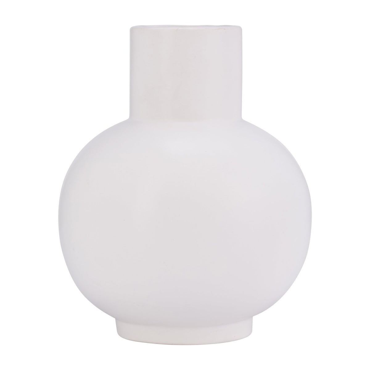 Cer, 8"H Bulbous Vase, White Vases and Jars| Sagebrook Home