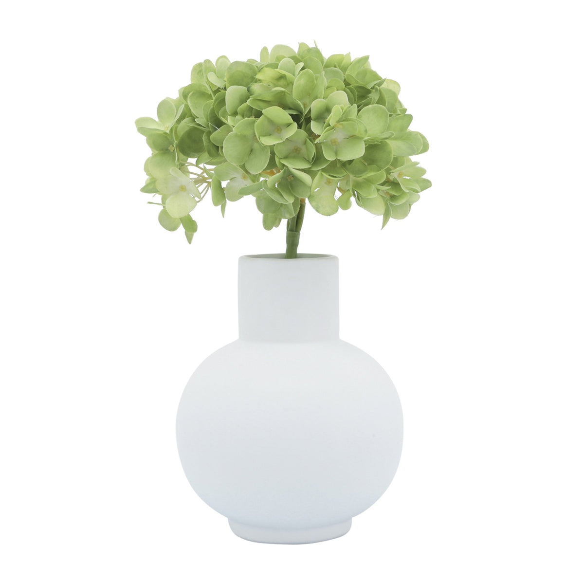 Cer, 8"H Bulbous Vase, White Vases and Jars| Sagebrook Home